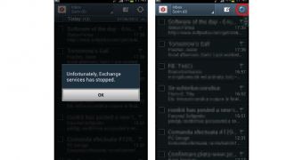 Galaxy S III email bug (screenshots)