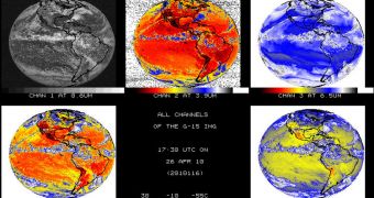 NOAA's newest Geostationary Operational Environmental Satellite (GOES-15) took its first Imager full-disk infrared image of the Earth on April 26