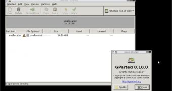 GParted Live CD 0.10.0-3 contains the new GParted 0.10.0 app