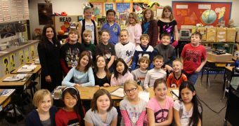 This classroom, at the Emily Dickinson Elementary School, in Bozeman, Montana, provided the winning proposal in NASA's contest of renaming the twin GRAIL spacecraft