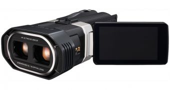 The JVC GS-TD1 3D Full HD camcorder