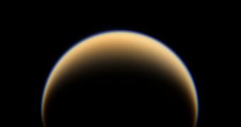 This is Titan's atmosphere, as seen by Cassini