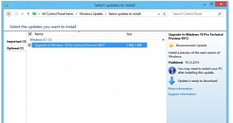 Screenshot allegedly showing Windows 10 build 9913