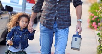 Halle Berry’s ex Gabriel Aubry and their daughter Nahla on a day out