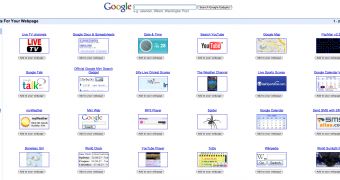The Google Gadgets page