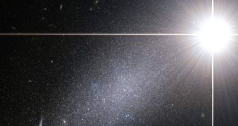 Galaxy Dimmer than Single Star in new Image