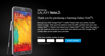 Galaxy Note 3 brings users $50 Google Play Credits