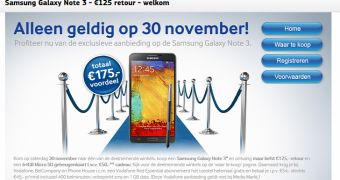 Galaxy Note 3 with a €125 ($170) discount in the Netherlands