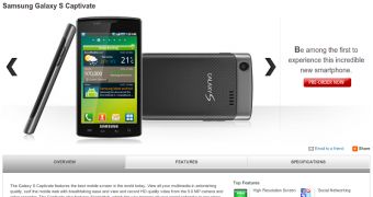 Galaxy S Captivate at Rogers for $549.99 Upright, Gets Froyo in 2011
