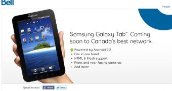 Galaxy Tab Goes to Canada via Bell and Rogers