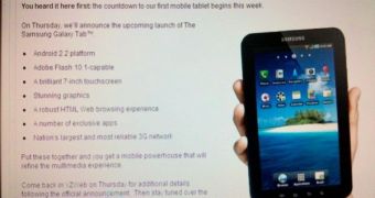 Galaxy Tab to Go Official at Verizon on Thursday