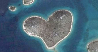 Galesnjak, the heart-shaped deserted island has been renamed Lovers’ Island