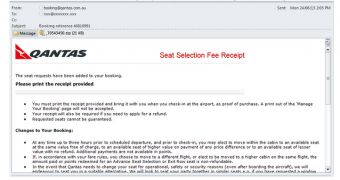 Fake Qantas email
