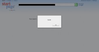 XSS vulnerability on Start Page