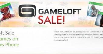 Gameloft announces sale of Windows Phone 8 games
