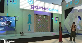 The Gamescom space in PlayStation Home