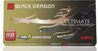 Geil's Black Dragon, a Quad Channel setup ideal for even the top-end hard-core gamers