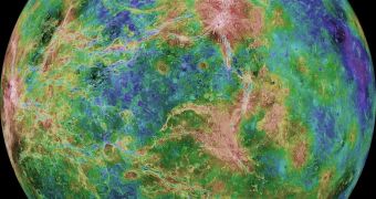 This is a radar image of the Venusian surface