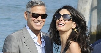George Clooney and Amal Alamuddin in Venice, Italy, preparing for their wedding day