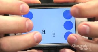 BrailleTouch helps visually impaired users