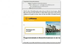 Bogus Lufthansa flight confirmations