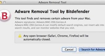 Adware Removal Tool interface