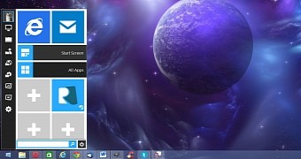 The app comes with a design similar to the Windows 9 Start menu