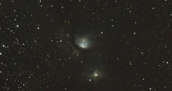 This is the diffuse reflection nebula M-78, in the Orion Molecular Cloud Complex
