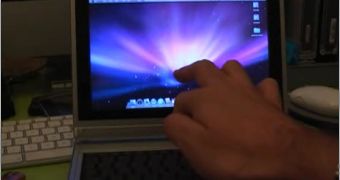 Apple OS X running on Gigabyte's M912X tablet netbook