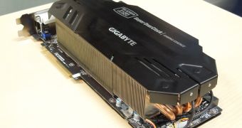 The Gigabyte GeForce GTX 680 WindForce 5X video card