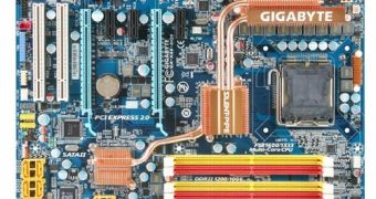 One of Gigabyte's high-perfomance mobos, featuring the Intel X48 chipset