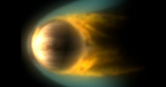 This image shows a massive HFA hitting Venus