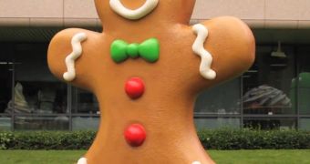 Gingerbread man arrives at Google's headquarters