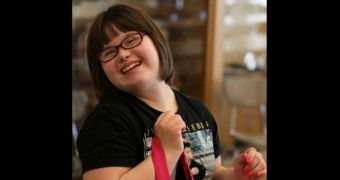 A 17-year-old girl with Down Syndrome models for Wet Seal