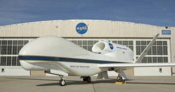 Photo showing the American space agency's UAV
