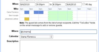 The Calendar feature in Gmail