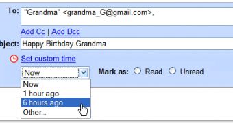 Gmail's Custom Time