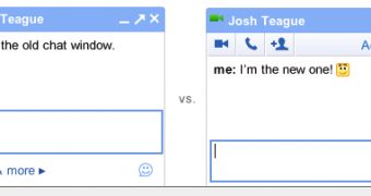 The old Gmail chat window versus the new one