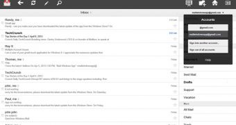 Gmail Touch supports both Windows 8 and Windows RT