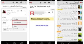 Gmail for Android 4.8 (screenshots)
