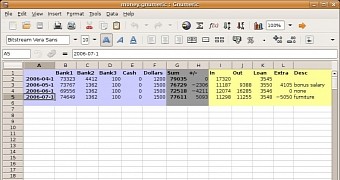 The Gnumeric spreadsheet editor