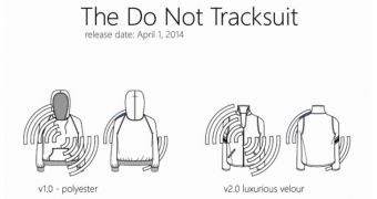 Microsoft's Do Not Tracksuit comes in two versions