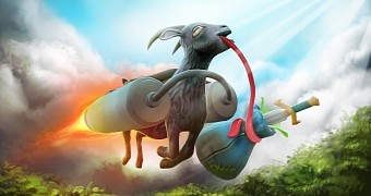 Goat Simulator's billy goat is a perfect fit for Dota 2
