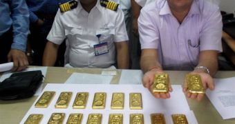 24 gold bars hidden in a Jet Airways Beoeing 737 in Kolkata, India