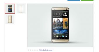 Gold-colored HTC One