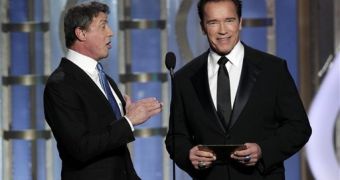 Golden Globes 2013: Sylvester Stallone, Arnold Schwarzenegger Team Up to Present
