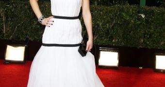 Jennifer Lawrence in Dior at the Golden Globes 2014