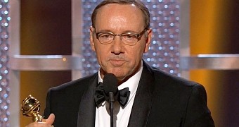 Kevin Spacey is nominated for a Golden Globe for the 8th time, finally wins