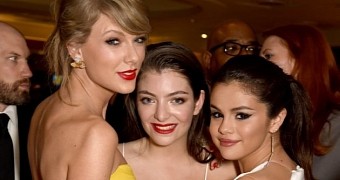 Taylor Swift with Lorde and Selena Gomez at the Golden Globes 2015 afterparty