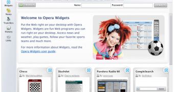 Opera Browser and the widget support